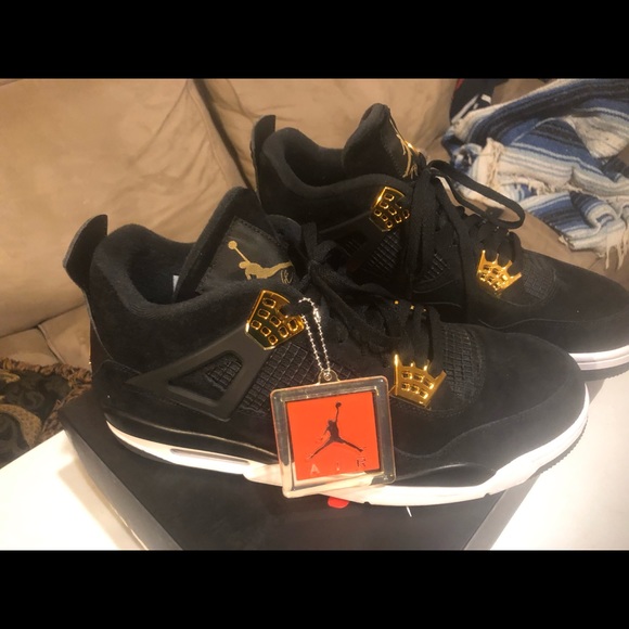 Black and Gold Air Jordan Retro 4 - Picture 6 of 6